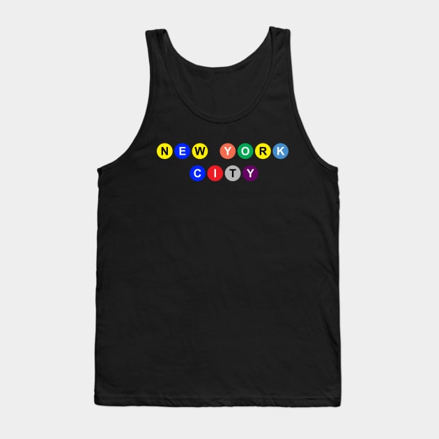 New York City in Subway Bubbles Tank Top by bpcreate